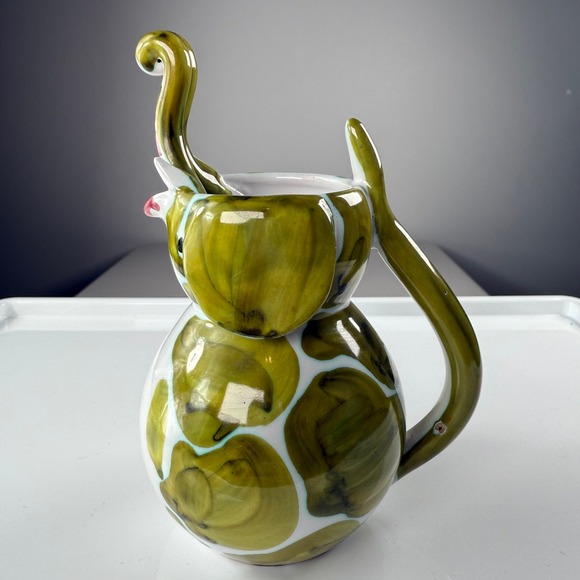 Vintage Hand-Painted Ceramic Elephant‎ Pitcher Creamer Italy #1560 - Picture 5 of 12